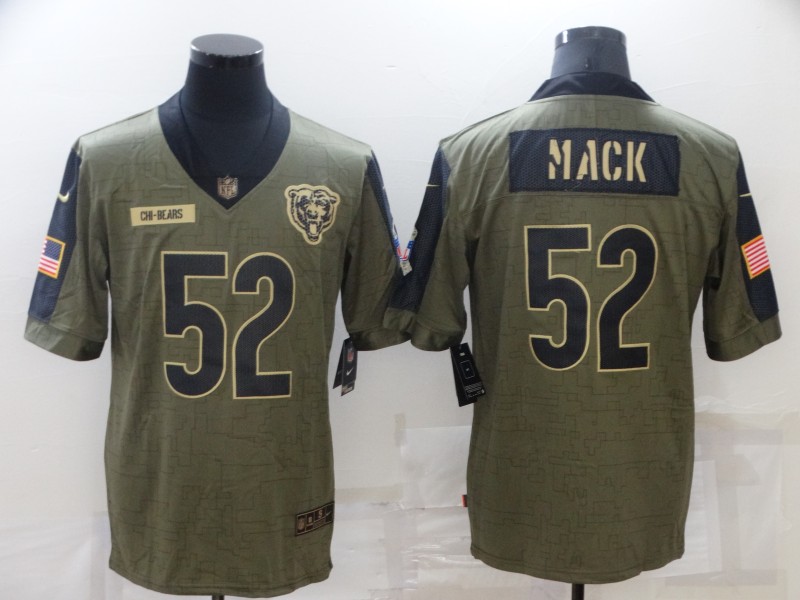 Men's Chicago Bears Khalil Mack #52 Brown Jersey